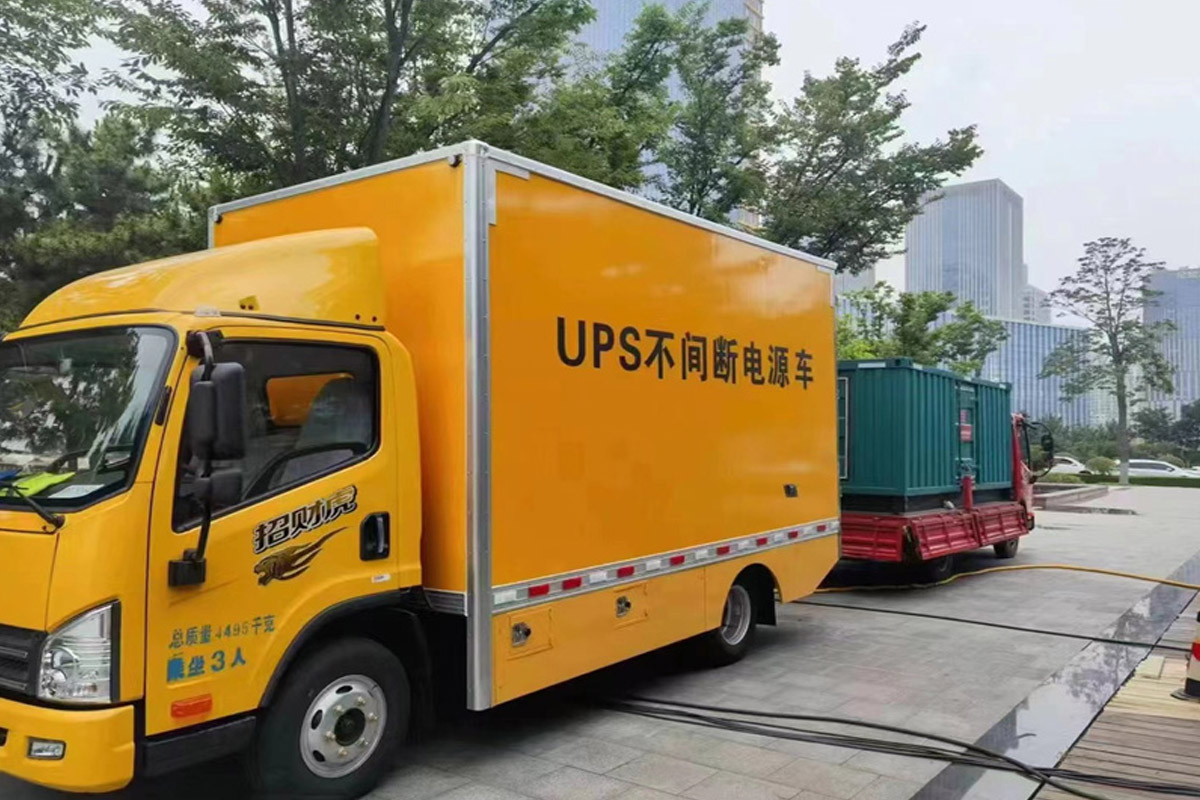 二道发电机租赁施工现场