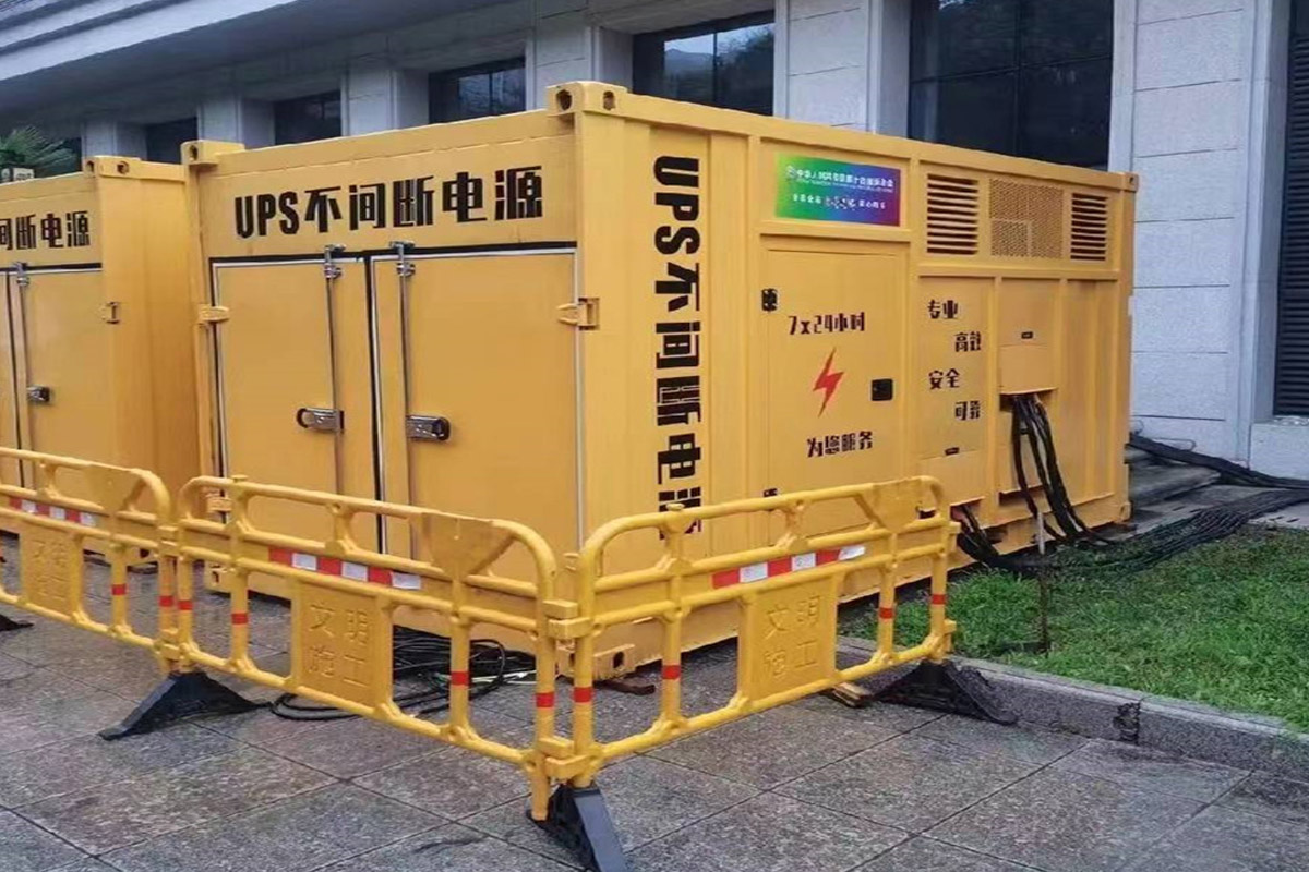 二道发电机租赁施工现场